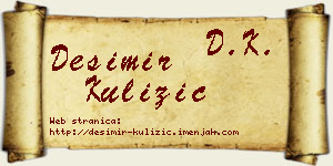 Desimir Kulizić vizit kartica